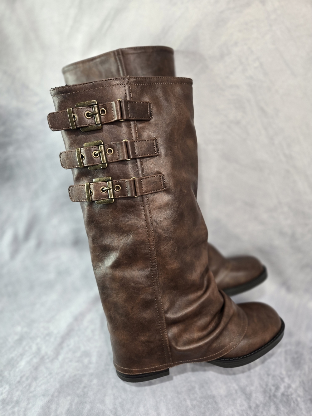 JustFab Women's Vintage Moto Boots